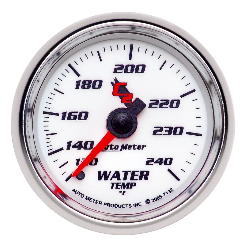 GAUGE, WATER TEMP, 2 1/16in, 120-240?F, MECHANICAL, C2