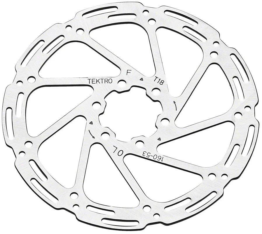 Tektro TR160-53 Disc Rotor – 160mm 6-Bolt 1.8mm Thickness For 4-Piston Calipers