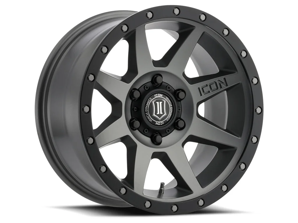 ICON ALLOYS REBOUND TITANIUM – 18 X 9 / 6 X 5.5 / 25MM / 6″ BS