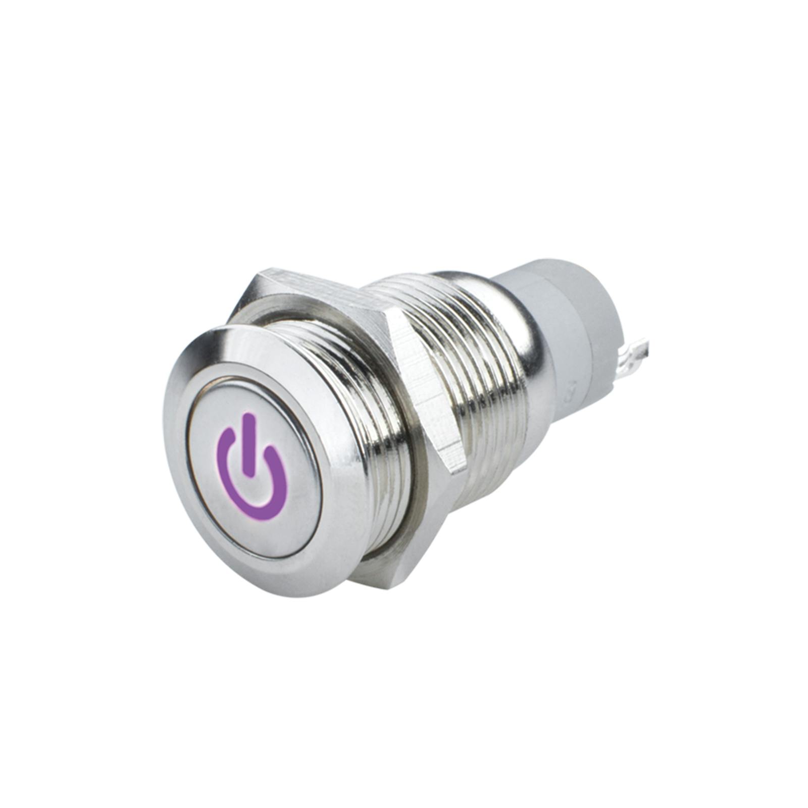 Oracle Lighting 2057-007 Power Symbol On/Off Flush Mount LED Switch - UV/Purple