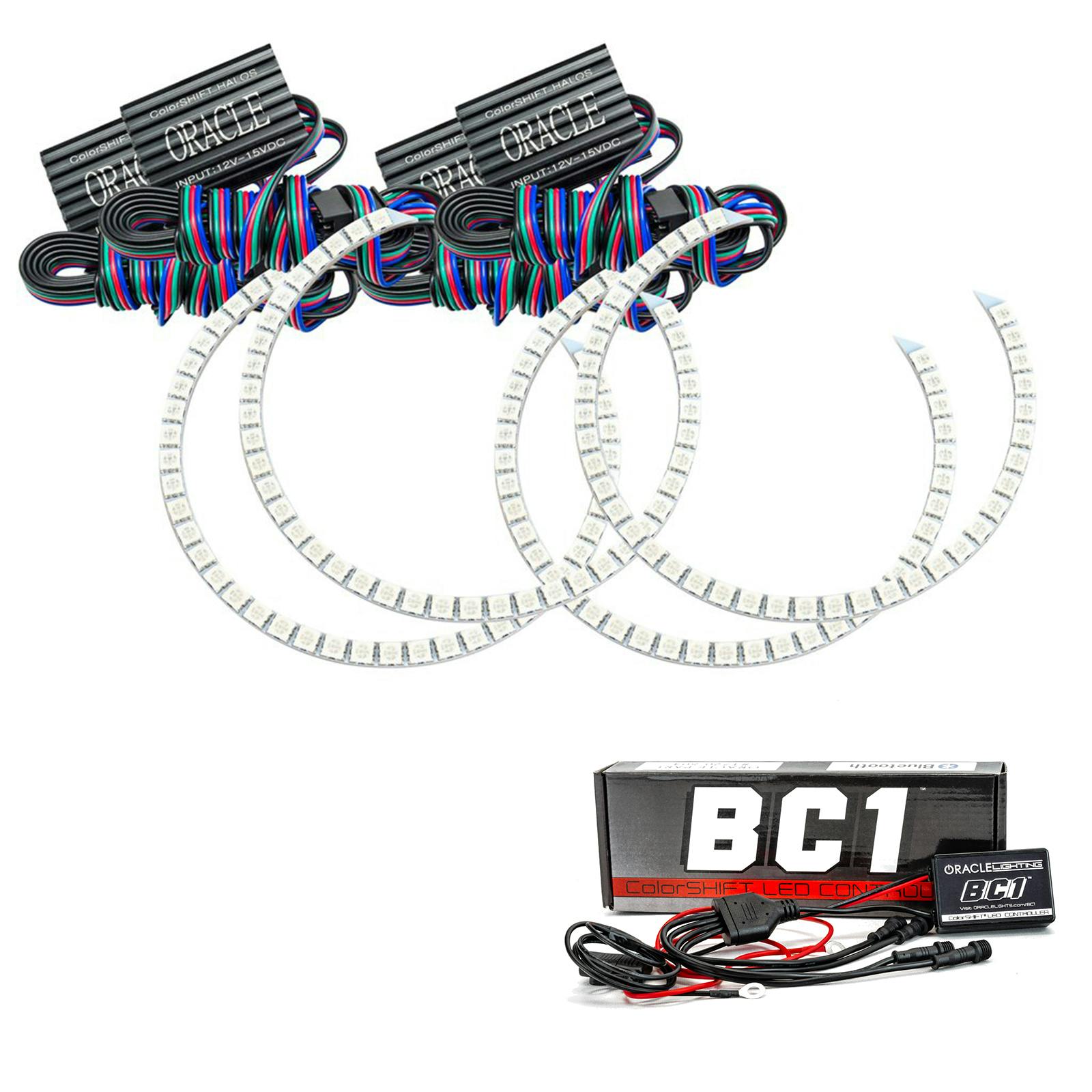 Oracle Lighting 2205-335 2002-2004 Acura RSX LED Headlight Halo Kit - ColorSHIFT - w/BC2 Controller