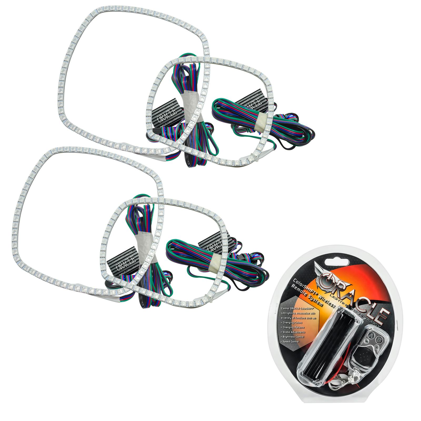 Oracle Lighting 2234-330 2011-2014 Dodge Charger LED Headlight Halo Kit - ColorSHIFT - w/RF Controller