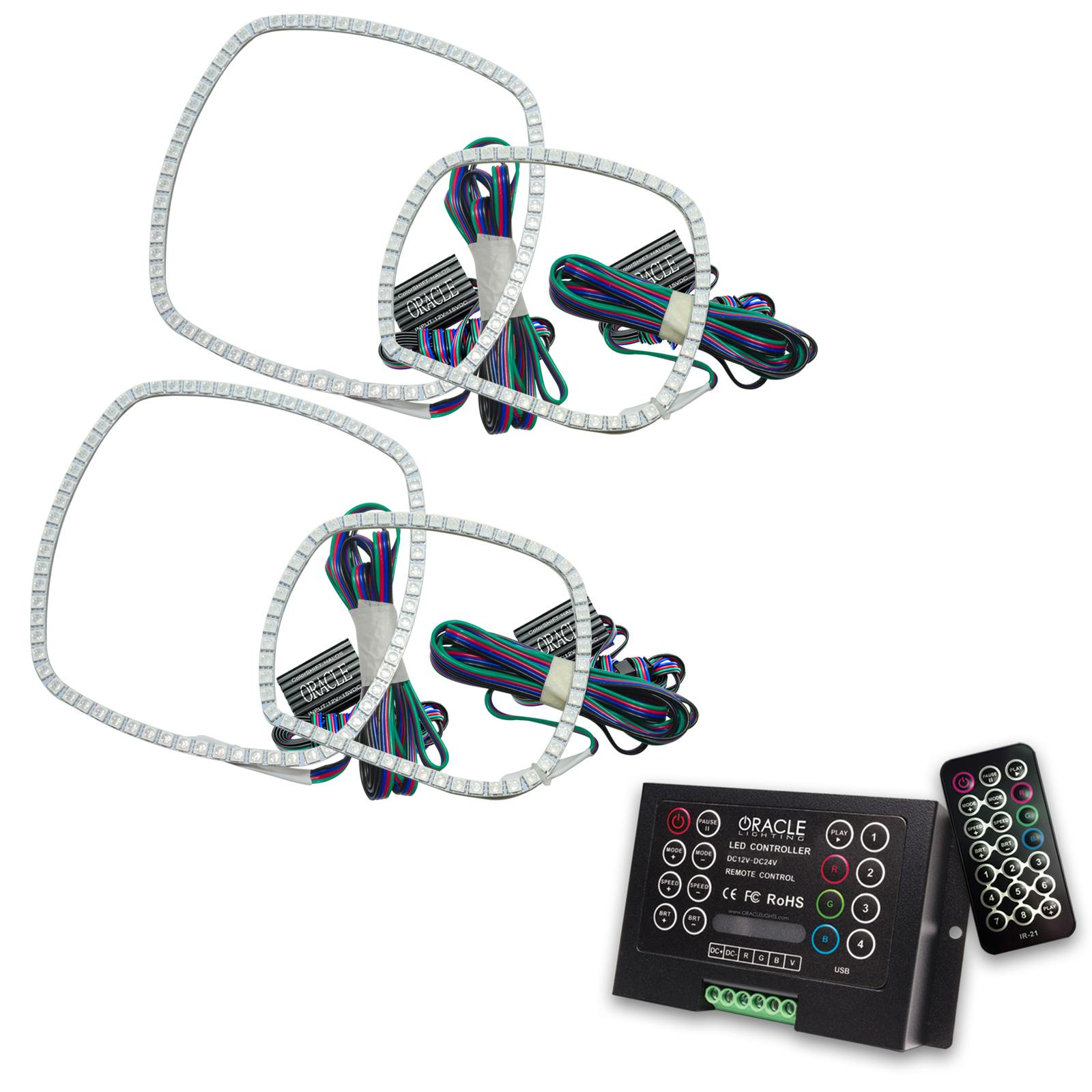 Oracle Lighting 2234-333 2011-2014 Dodge Charger LED Headlight Halo Kit - ColorSHIFT - w/2.0 Controller