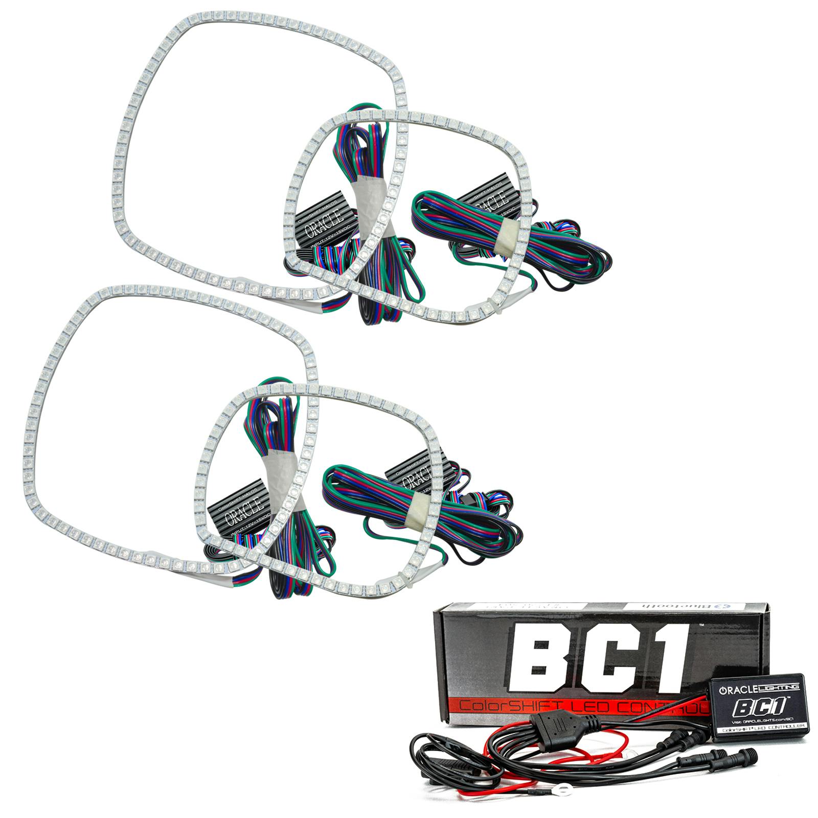 Oracle Lighting 2234-335 2011-2014 Dodge Charger LED Headlight Halo Kit - ColorSHIFT - w/BC2 Controller