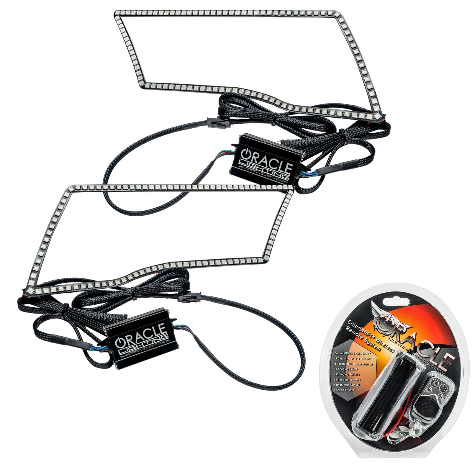 Oracle Lighting 2250-330 2009-2018 Dodge Ram Sport LED Headlight Halo Kit - ColorSHIFT - w/RF Controller