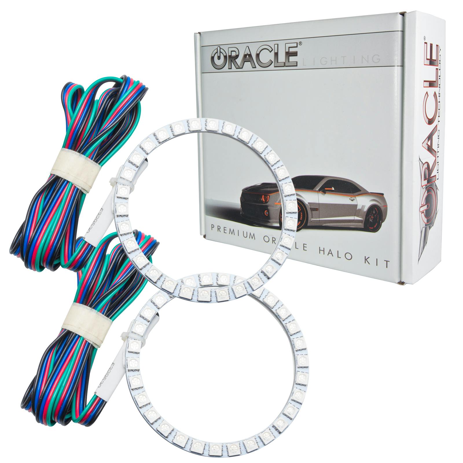 Oracle Lighting 2266-333 2015-2017 Ford Mustang LED Headlight Halo Kit - ColorSHIFT - w/2.0 Controller