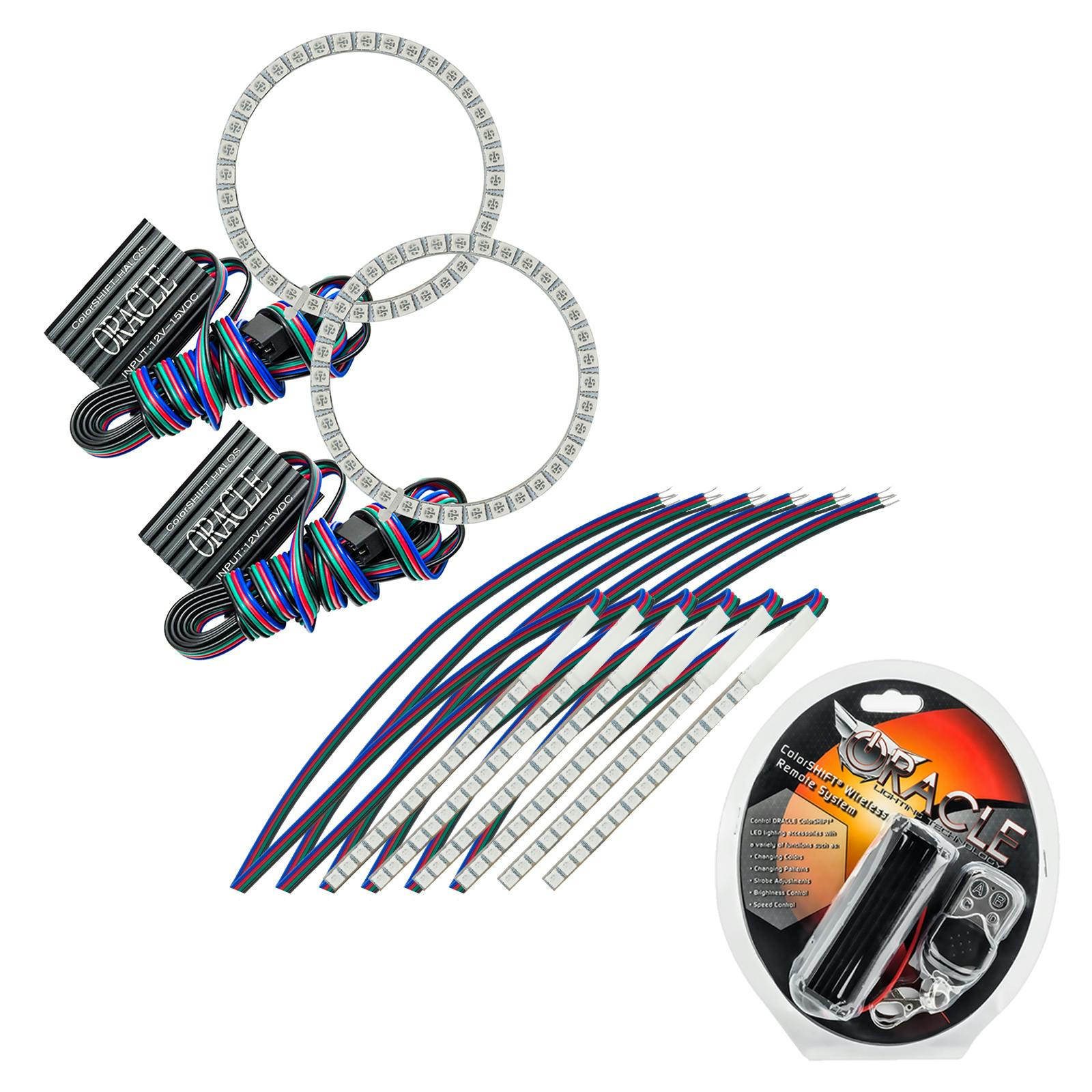 Oracle Lighting 2267-330 2015-2017 Ford Mustang V6/GT/Shelby ColorSHIFT DRL Upgrade w/Halo Kit