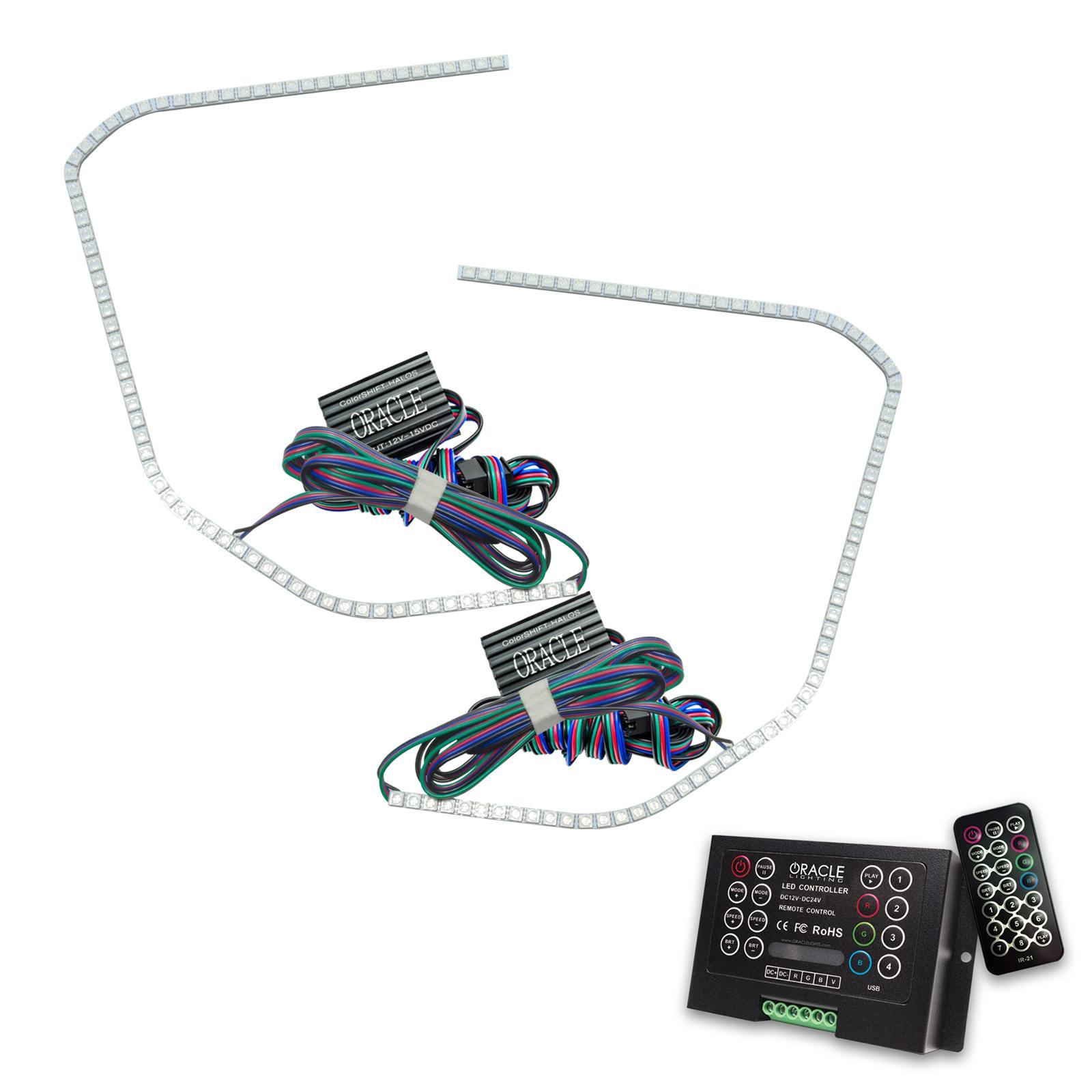 Oracle Lighting 2272-333 2015-2020 GMC Yukon LED Headlight Halo Kit - ColorSHIFT - w/2.0 Controller