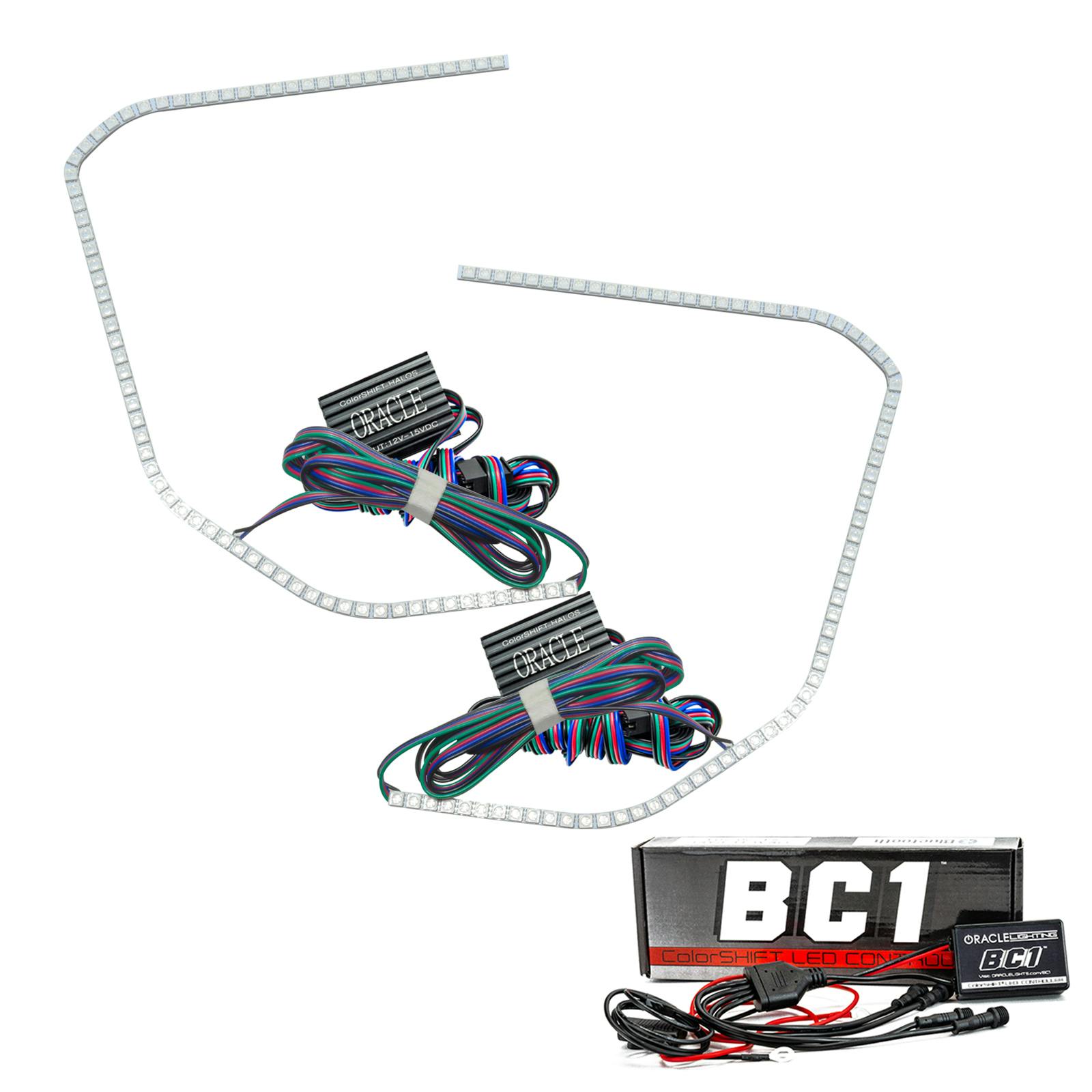 Oracle Lighting 2272-335 2015-2020 GMC Yukon LED Headlight Halo Kit - ColorSHIFT - w/BC2 Controller
