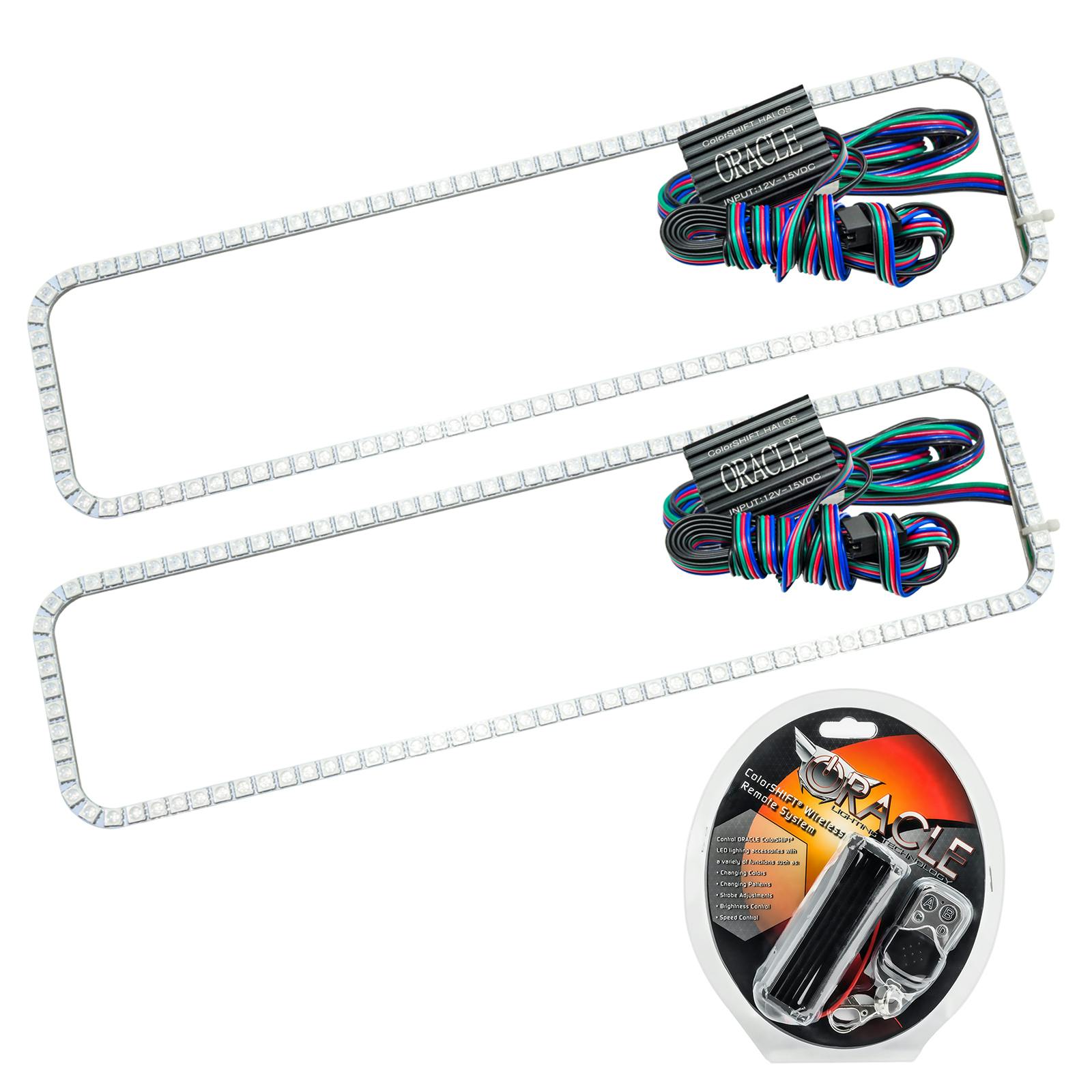 Oracle Lighting 2275-330 1988-1998 GMC Sierra LED Headlight Halo Kit - ColorSHIFT - w/RF Controller