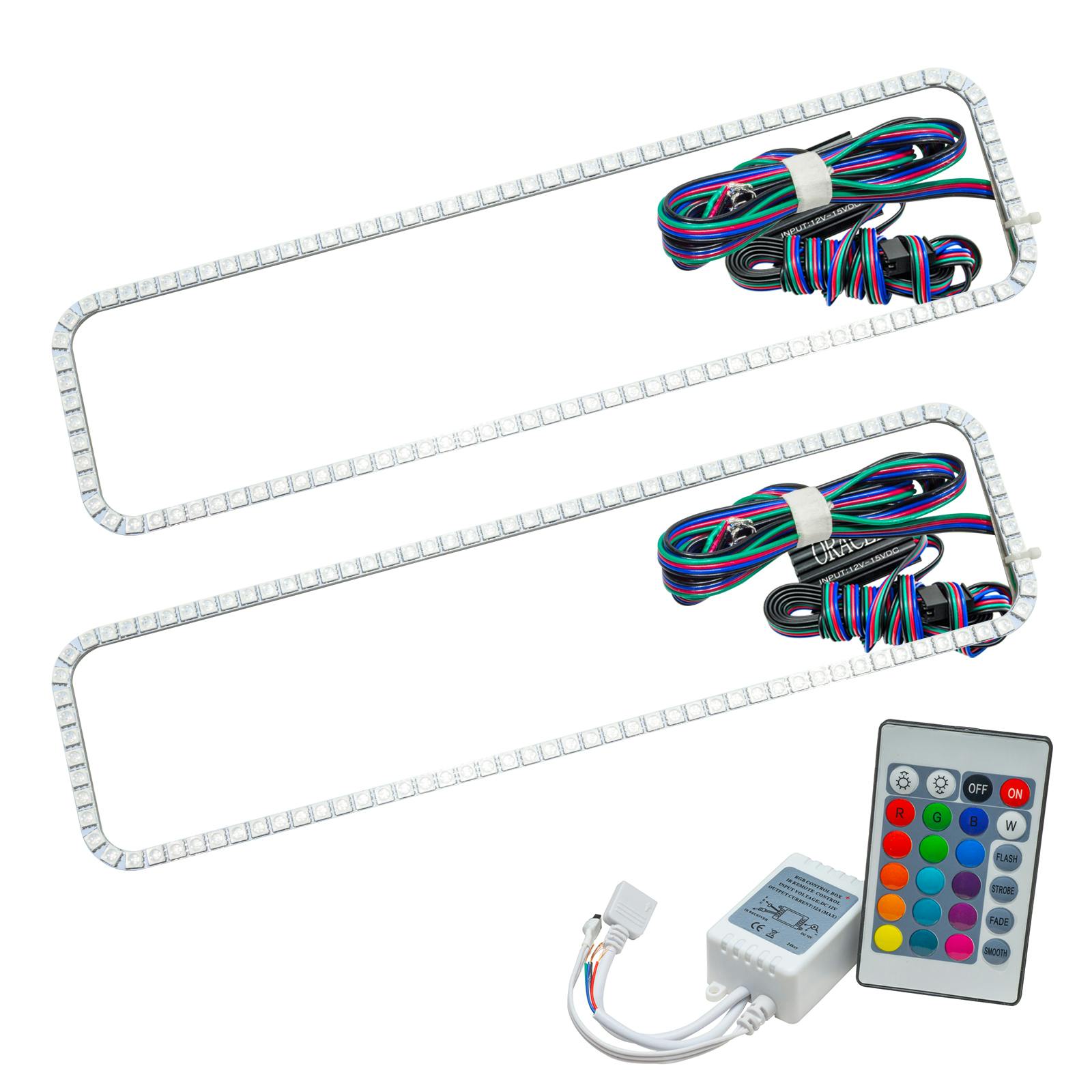 Oracle Lighting 2285-504 1992-1999 GMC Yukon LED Headlight Halo Kit - ColorSHIFT - w/Simple Controller