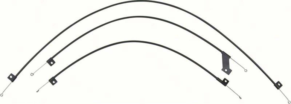 1969 Camaro, 1969-74 Nova, Ventura, Apollo, Heater Control Cable Set, without AC, 3 Piece Set