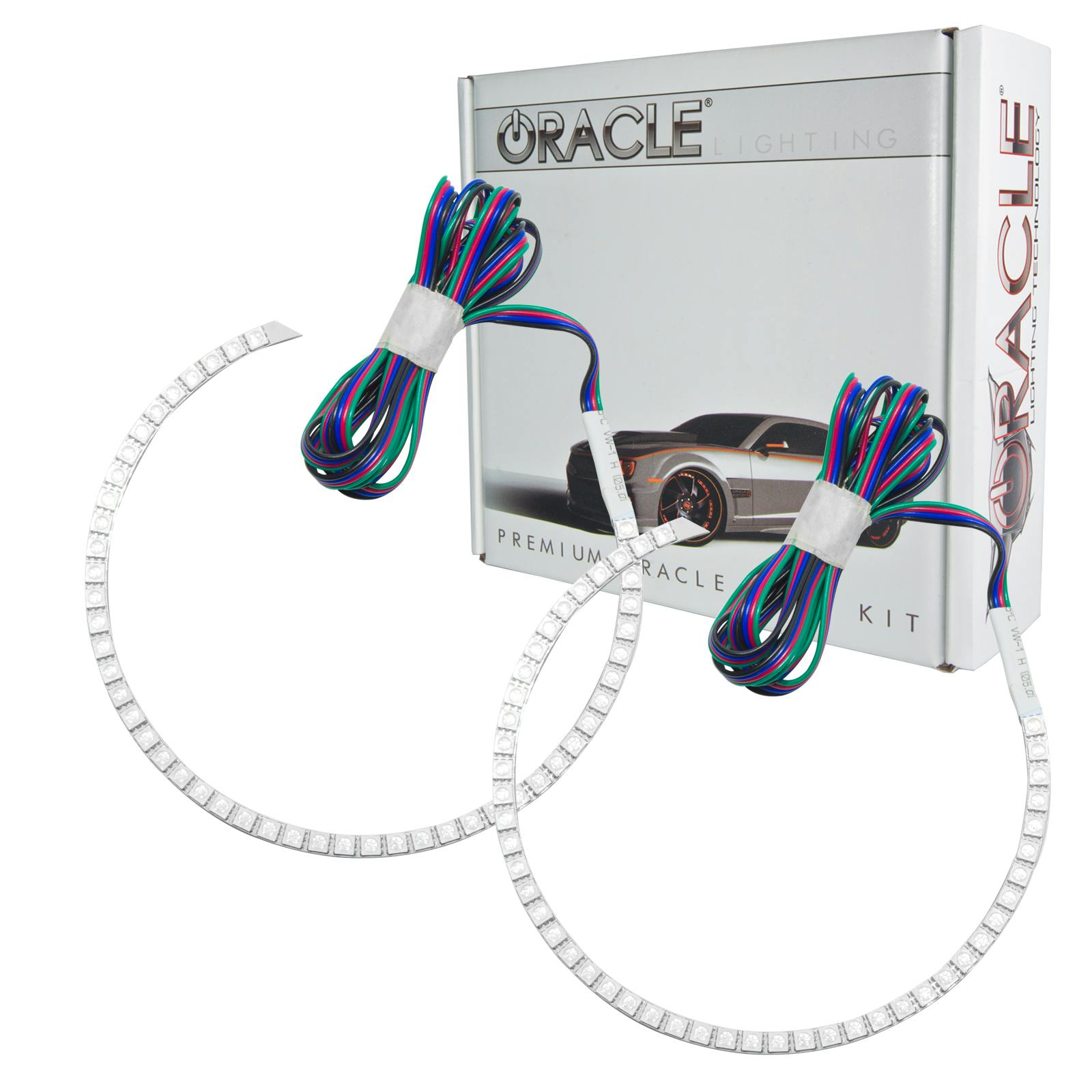 Oracle Lighting 2302-333 2010-2014 Ford Mustang LED Headlight Halo Kit - ColorSHIFT - w/2.0 Controller