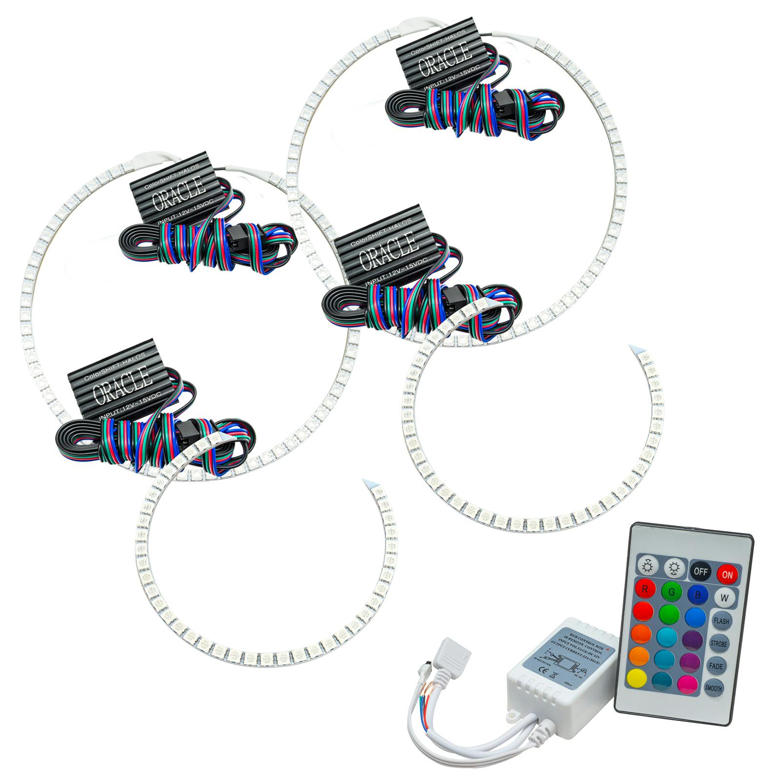 Oracle Lighting 2306-504 2007-2010 GMC Denali LED Headlight Halo Kit - ColorSHIFT - w/Simple Controller