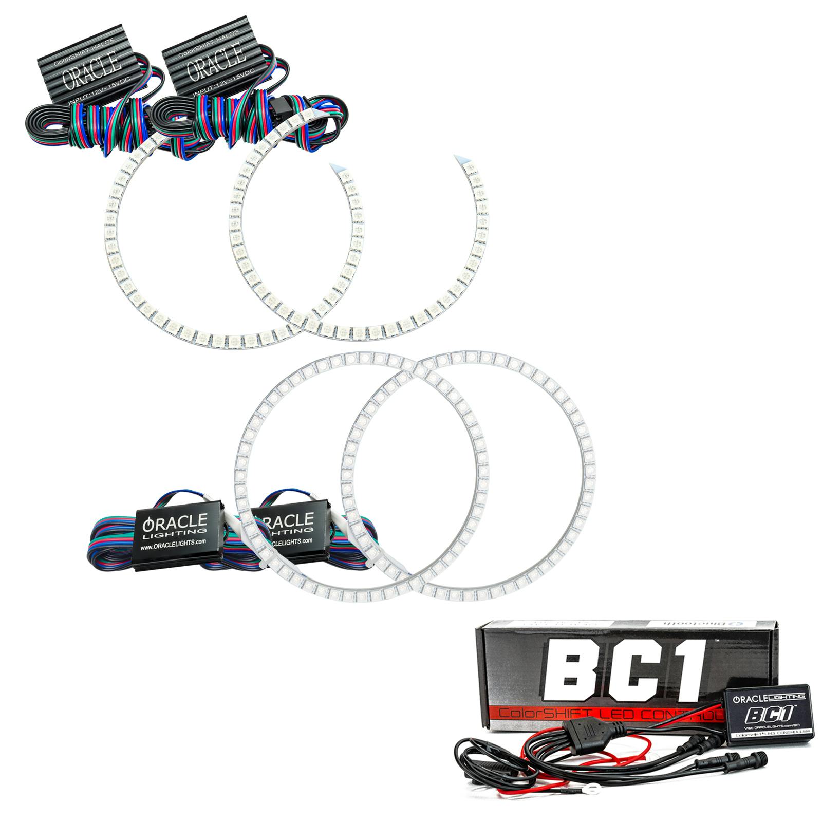 Oracle Lighting 2307-335 2000-2006 GMC Denali LED Headlight Halo Kit - ColorSHIFT - w/BC2 Controller