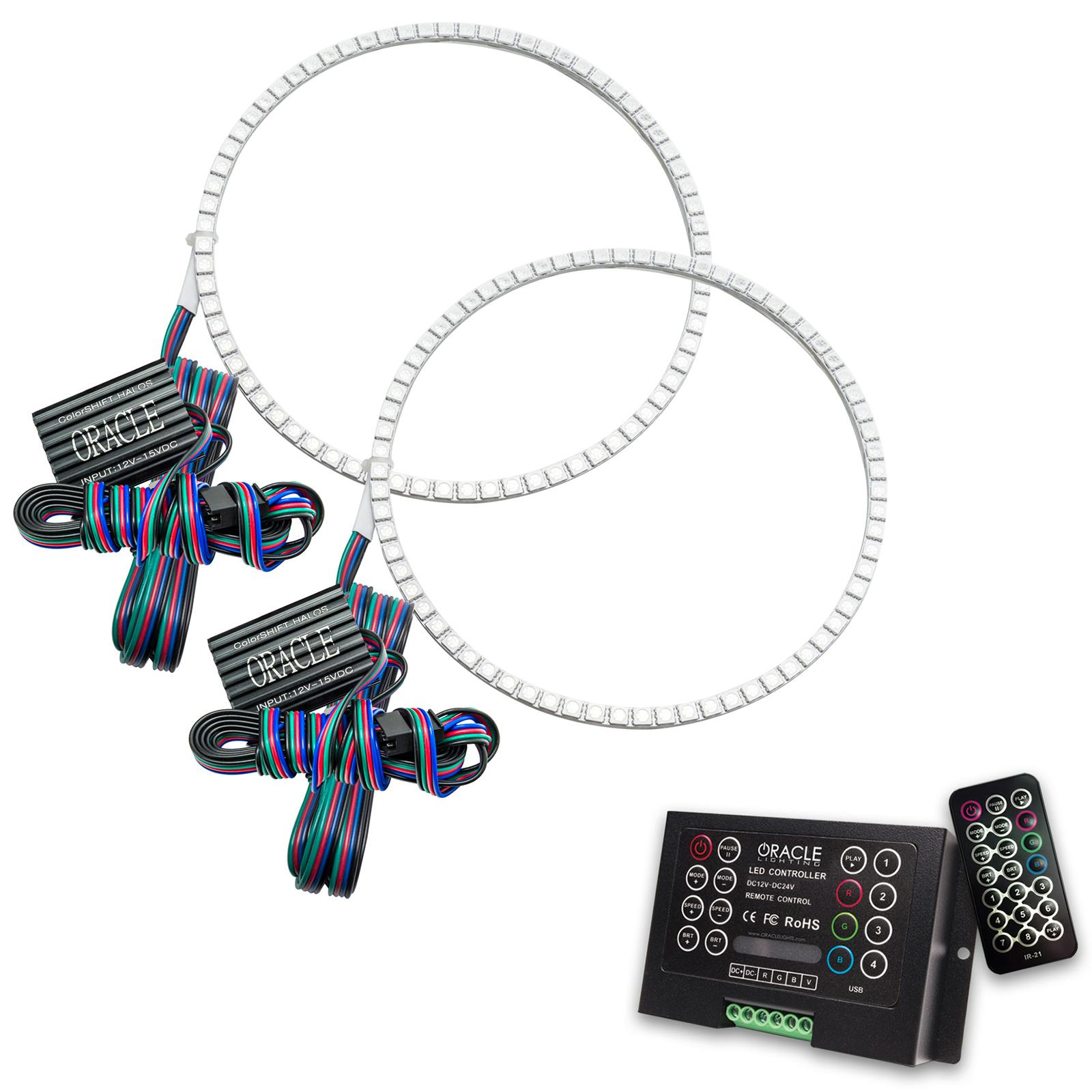 Oracle Lighting 2316-333 2003-2010 Hummer H3 LED Headlight Halo Kit - ColorSHIFT - w/2.0 Controller