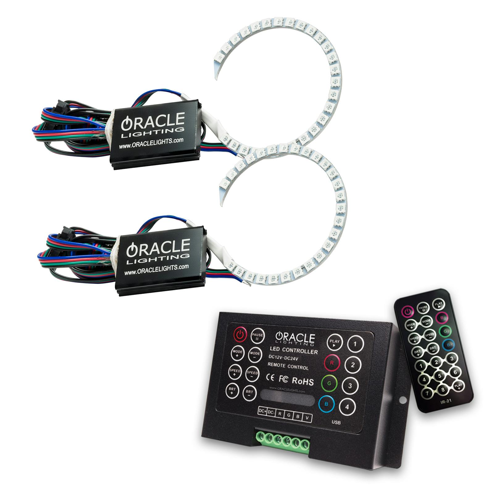Oracle Lighting 2351-333 2007-2013 Audi A5 LED Headlight Halo Kit - ColorSHIFT - w/2.0 Controller