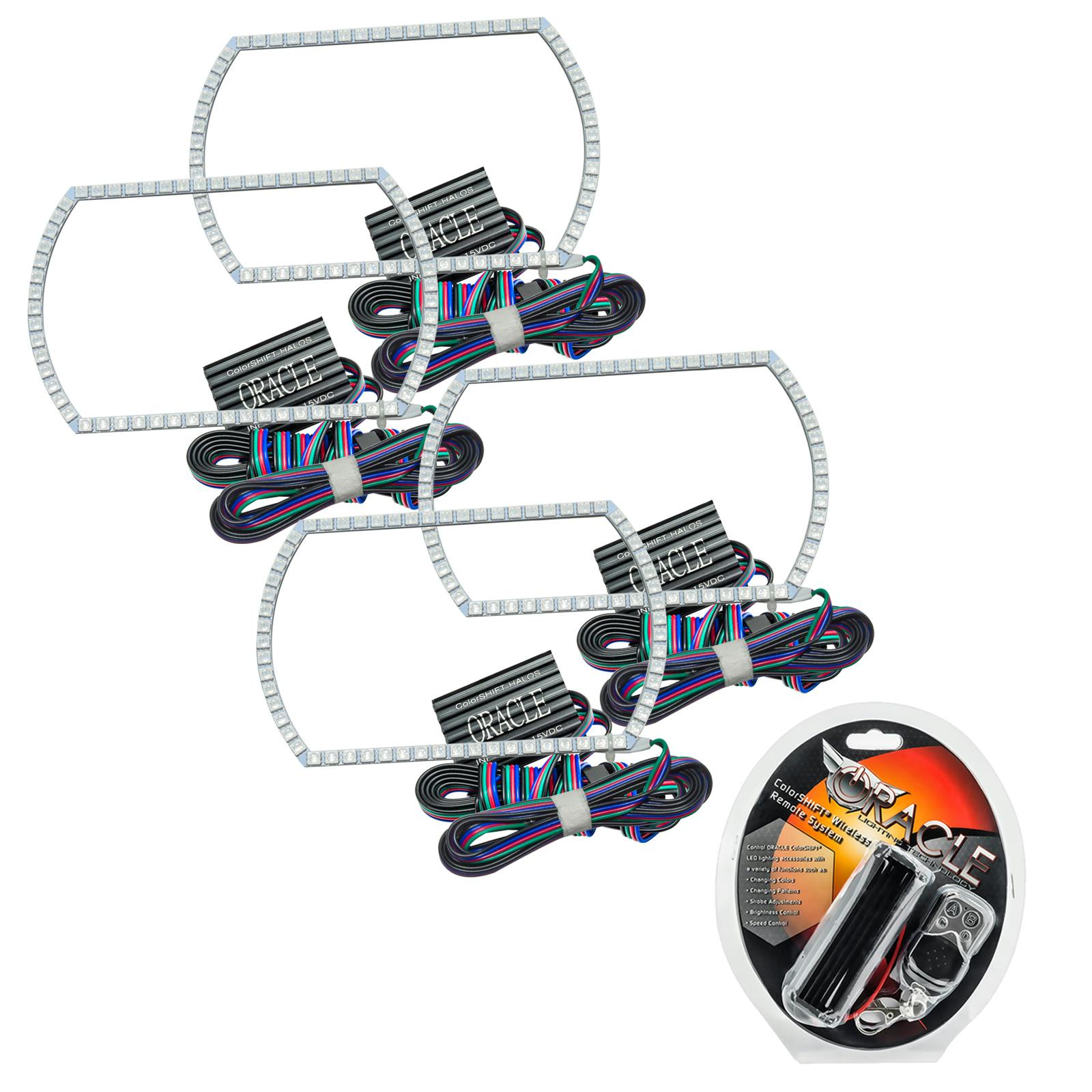 Oracle Lighting 2358-330 2007-2013 Chevy Silverado HL Square Halo - CS - w/RF Ctrl