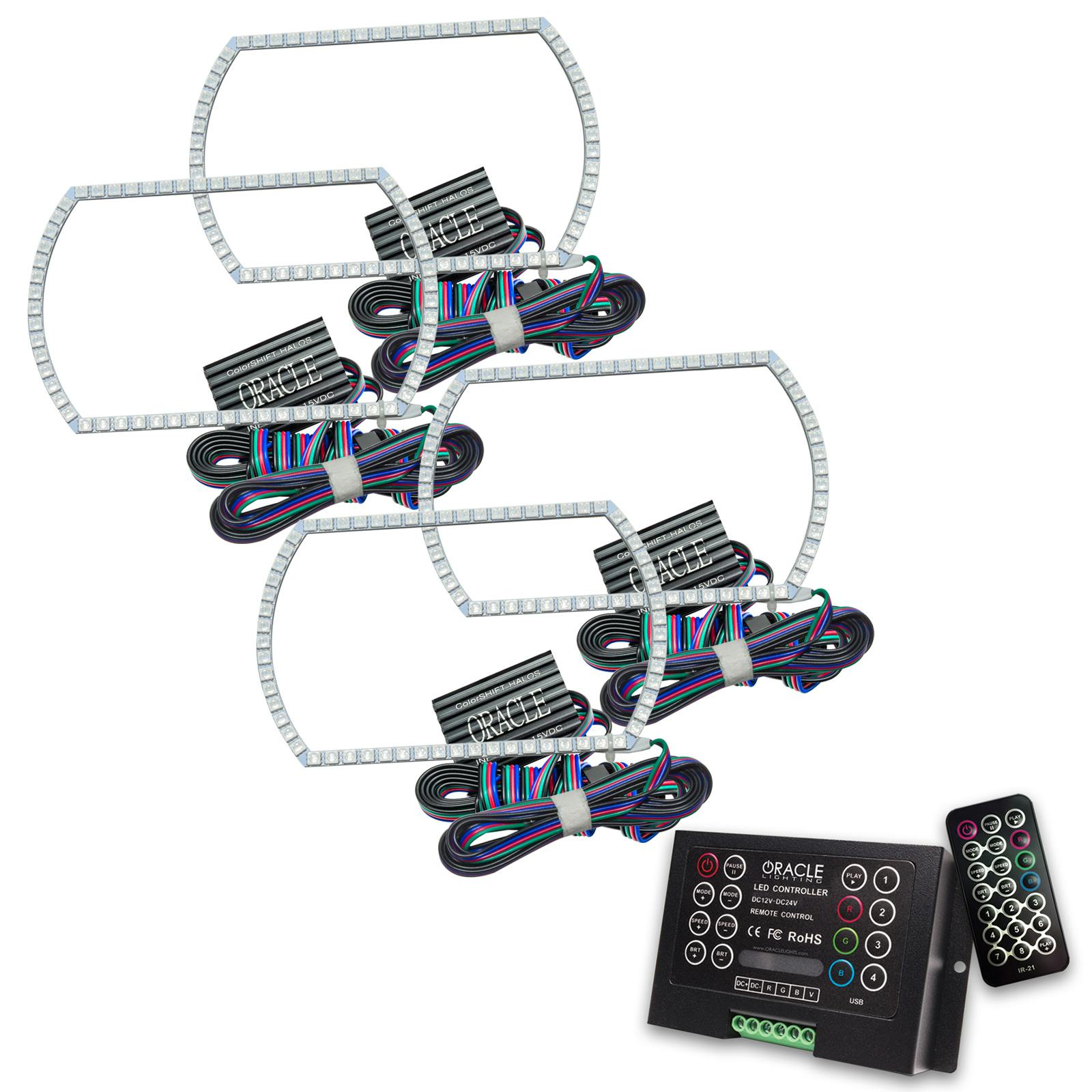 Oracle Lighting 2358-333 2007-2013 Chevy Silverado HL Square Halo - CS - w/2.0 Ctrl