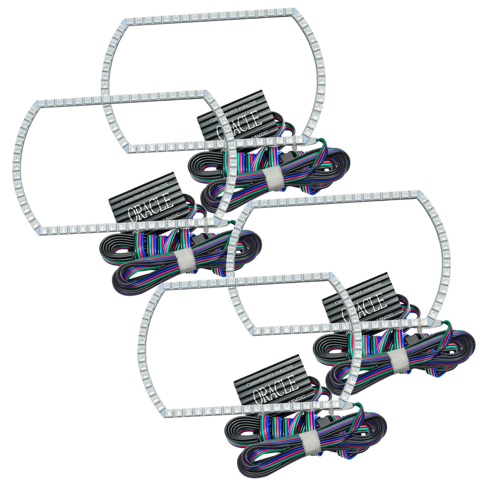 Oracle Lighting 2358-334 2007-2013 Chevy Silverado HL Square Halo - CS - w/No Ctrl
