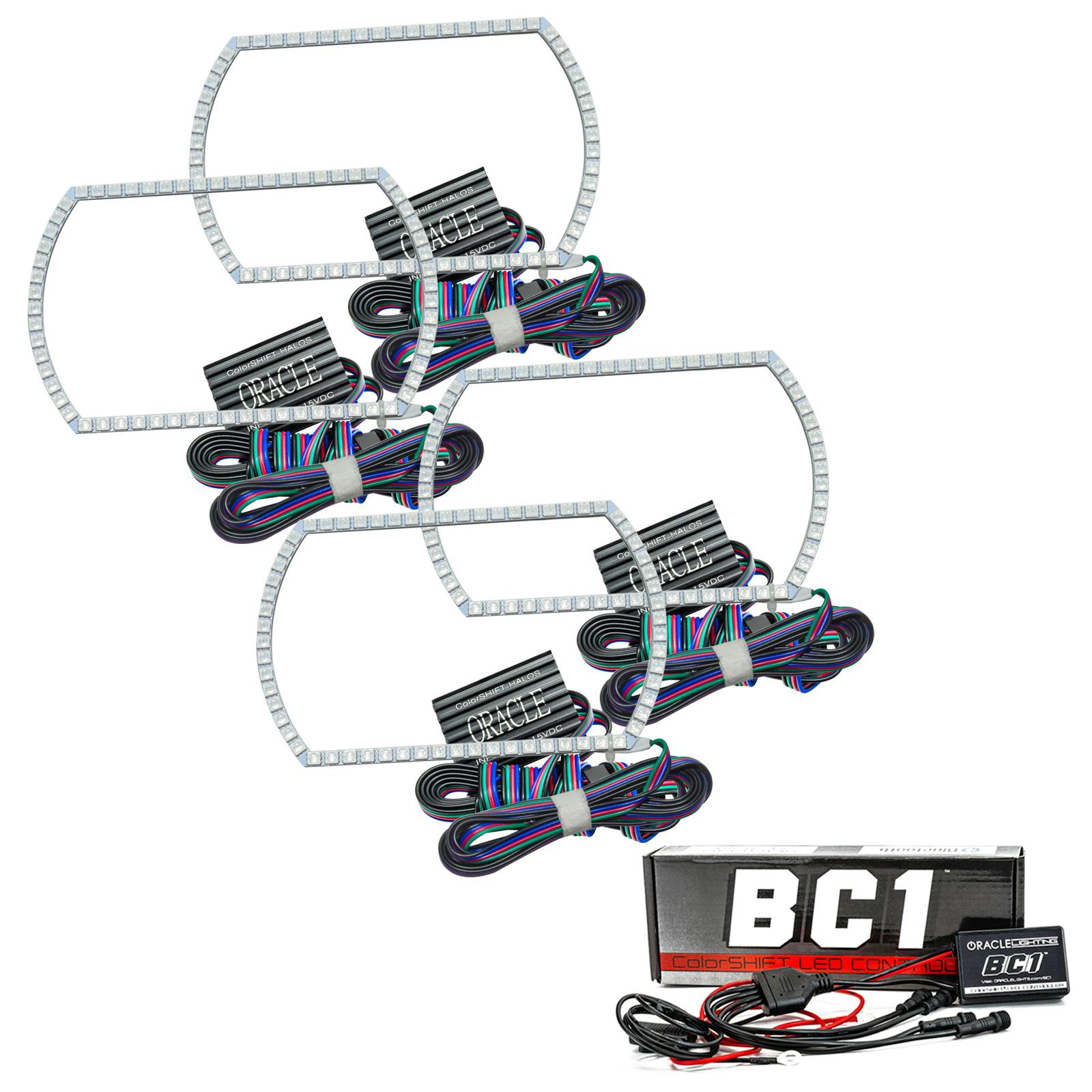 Oracle Lighting 2358-335 2007-2013 Chevy Silverado HL Square Halo - CS - w/BC2 Ctrl