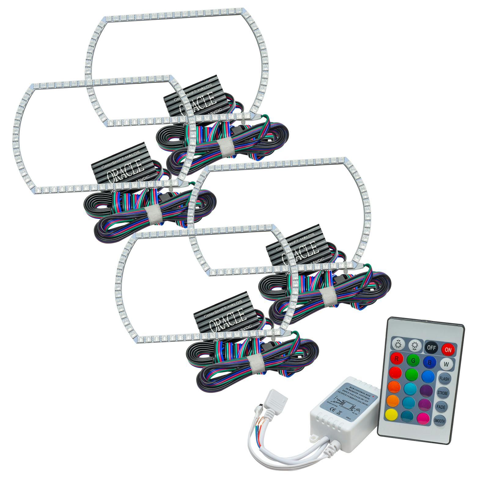 Oracle Lighting 2358-504 2007-2013 Chevy Silverado HL Square Halo - CS - w/Simple Ctrl