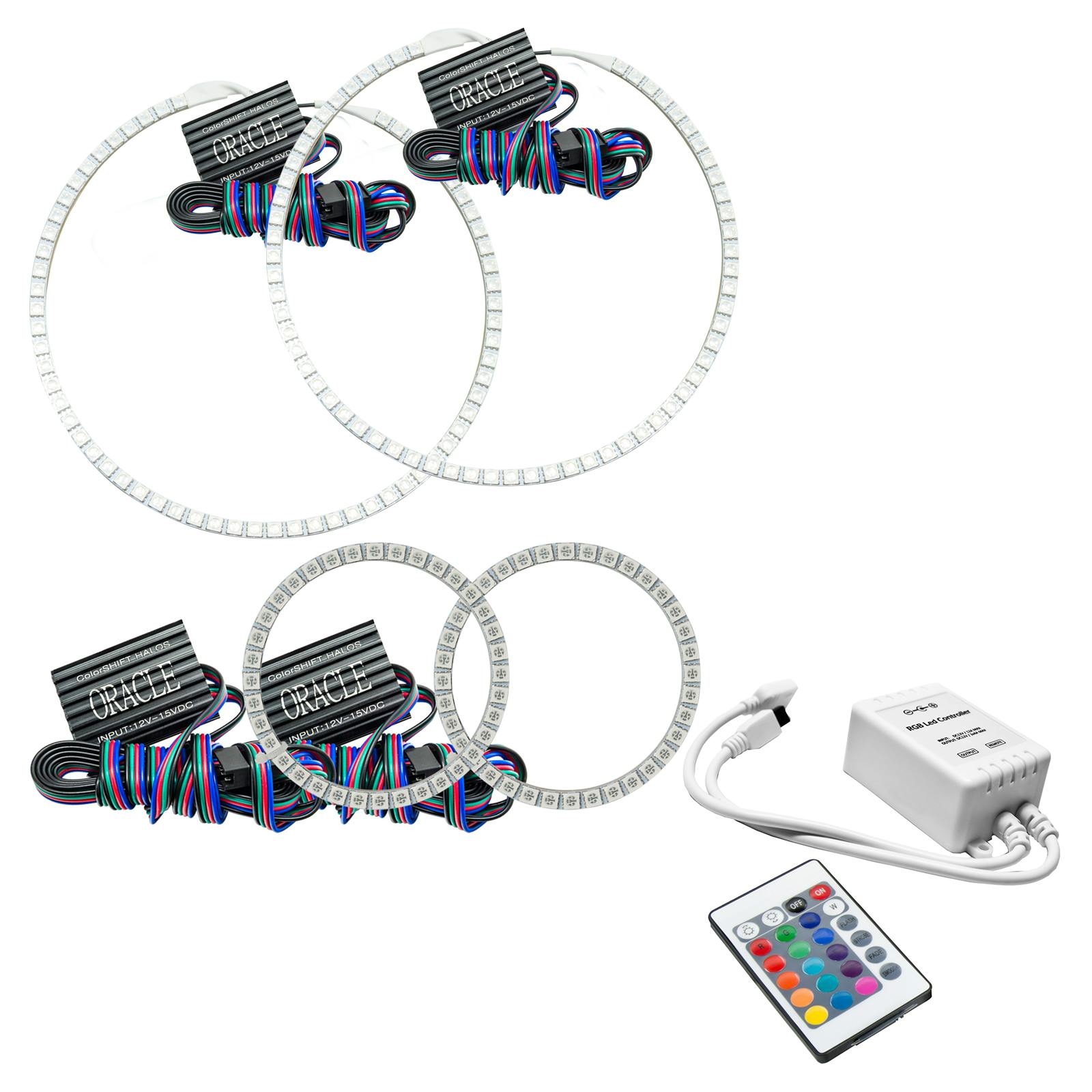 Oracle Lighting 2369-504 2009-2013 Mini Cooper LED Headlight Halo Kit - ColorSHIFT - w/Simple Controller