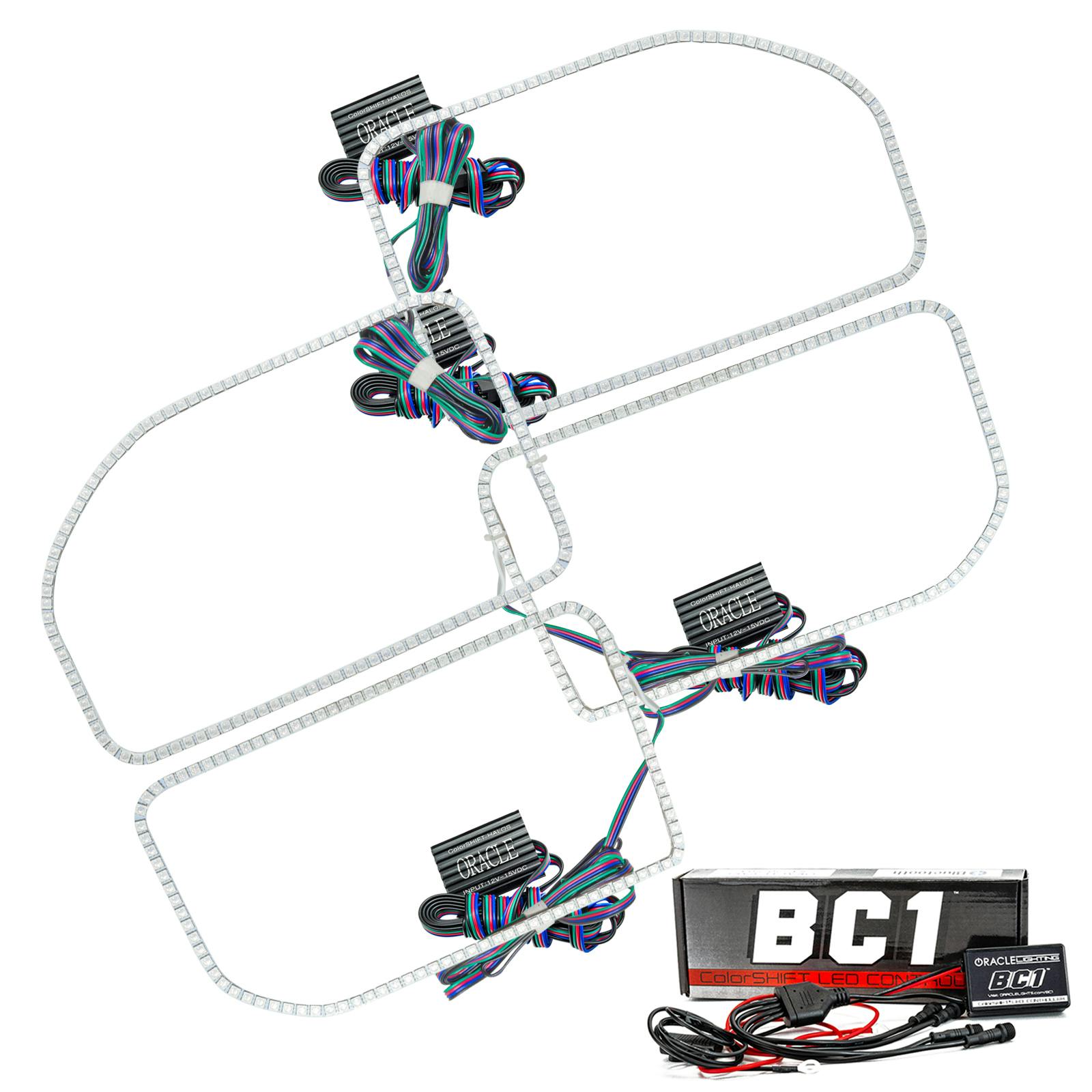 Oracle Lighting 2383-335 2011-2016 Ford F-250/350 SD HL Square Halo - CS - w/BC2 Ctrl