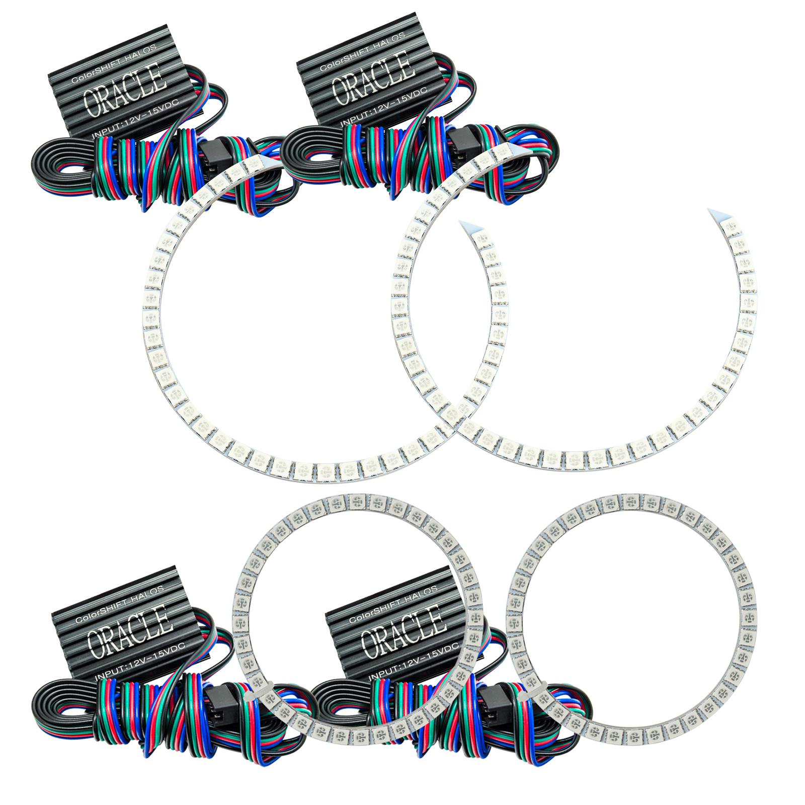 Oracle Lighting 2399-334 2011-2013 Scion tC LED Headlight Dual Halo Kit - ColorSHIFT - w/No Controller