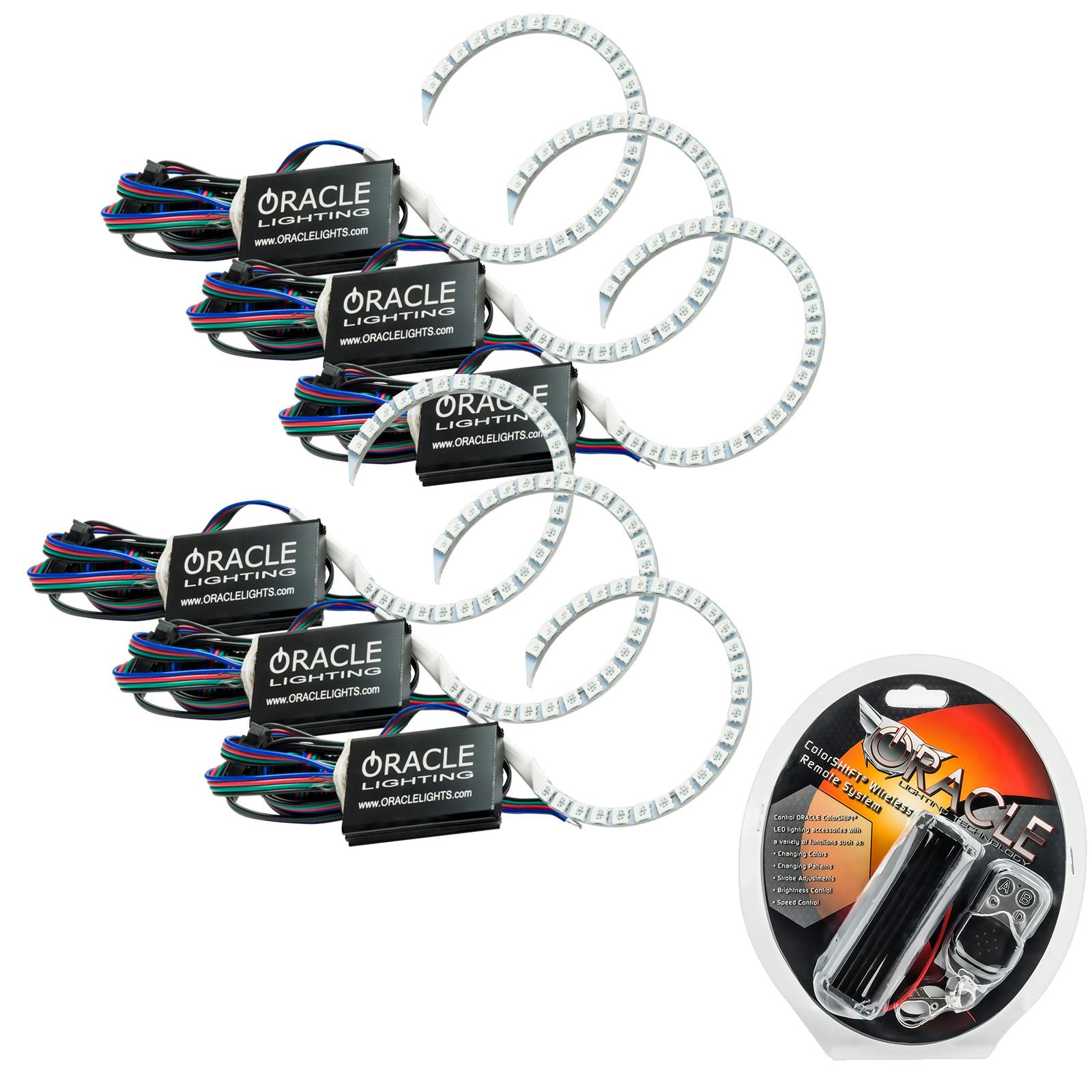 Oracle Lighting 2421-330 2004-2009 Mazda 3 LED Headlight Halo Kit - ColorSHIFT - w/RF Controller