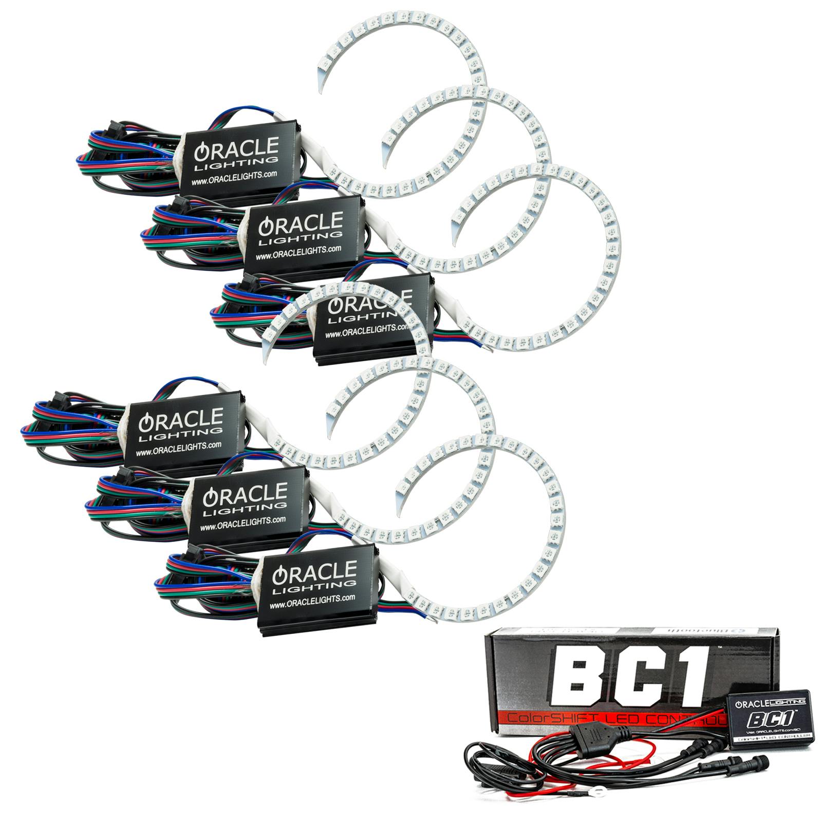 Oracle Lighting 2421-335 2004-2009 Mazda 3 LED Headlight Halo Kit - ColorSHIFT - w/BC2 Controller