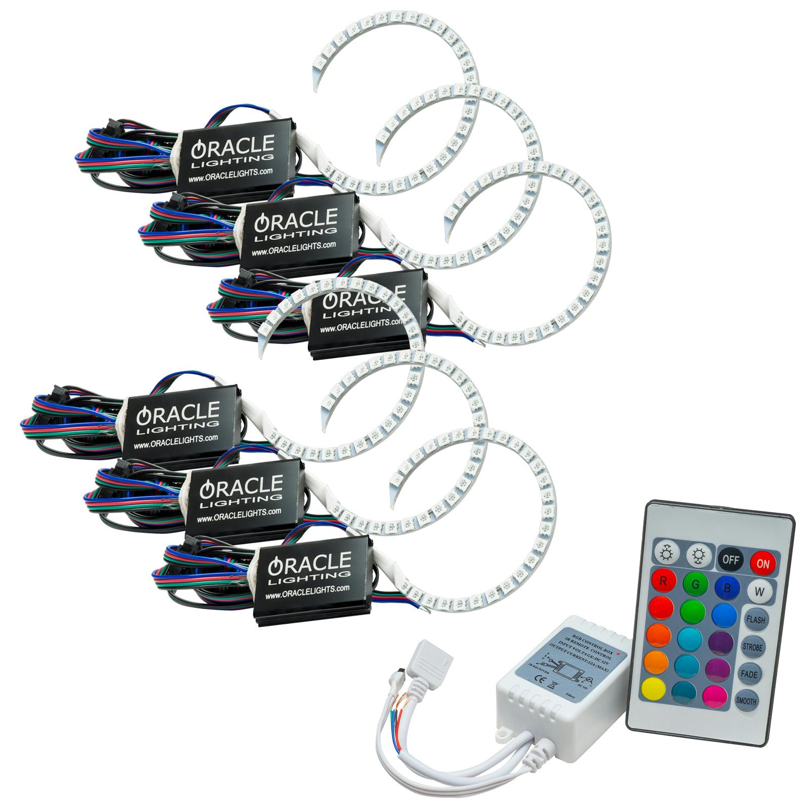 Oracle Lighting 2421-504 2004-2009 Mazda 3 LED Headlight Halo Kit - ColorSHIFT - w/Simple Controller