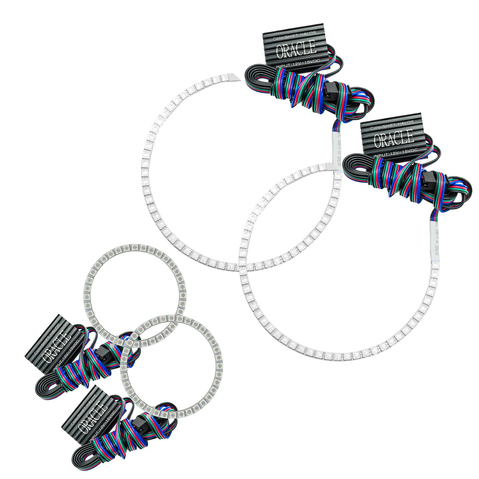 Oracle Lighting 2431-334 2005-2008 Mini Cooper LED Headlight Halo Kit - ColorSHIFT - w/No Controller