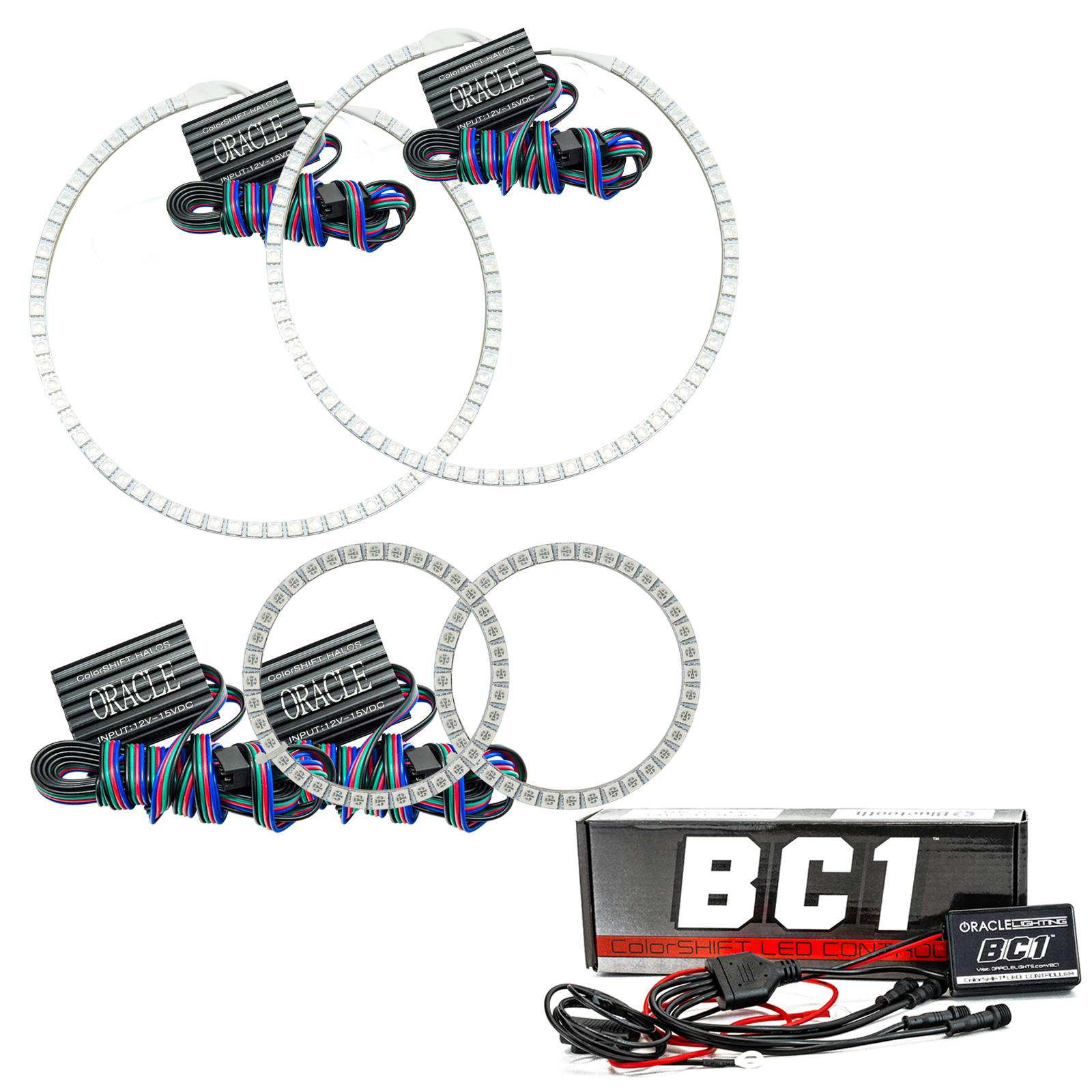 Oracle Lighting 2507-335 2008-2010 Pontiac G8 LED Headlight Halo Kit - ColorSHIFT - w/BC2 Controller