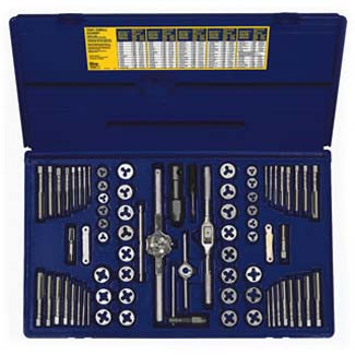76-pc Machine Screw / Fractional / Metric TapandHex Die Set