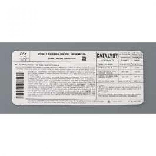 Camaro Decal, Emission Control, 5.0L, Automatic Or Manual Transmission, Code XSK, 1984
