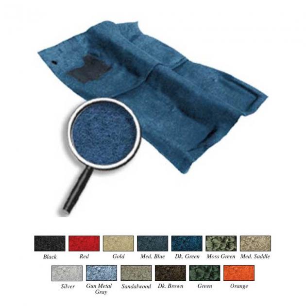 1970-73 F-Body With Automatic Trans Black Molded Loop Carpet Set With Tail