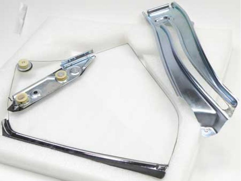 1967-69 Camaro, Firebird, Quarter Window Assembly, Convertible, Clear Glass, Drivers Side