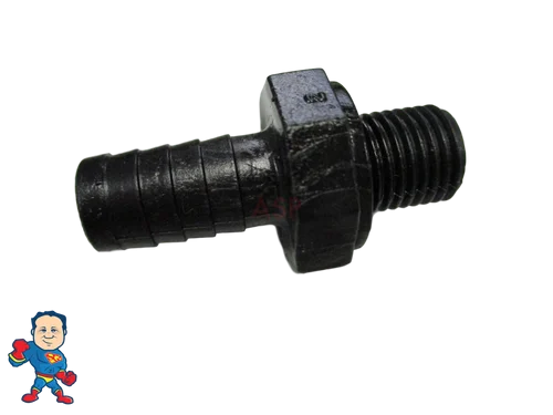 3/8″ Barb x 1/4″ MPT Bleeder Adapter for Waterway Pump Wet End – Executive 48/56 Frame