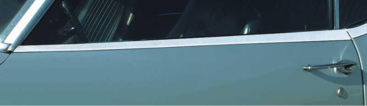 1968 Camaro, Outer Door Ledge Reveal Moldings, Coupe or Convertible, Pair, GM Licensed
