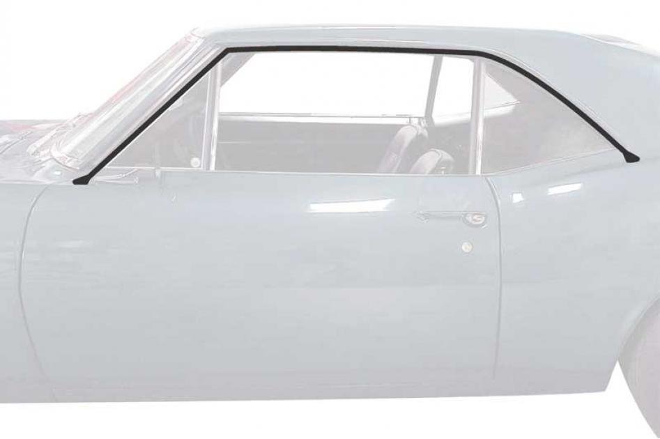 1967 Camaro, Firebird, Latex Roof Rail Weatherstrip, Coupe, Pair, "Show Quality"