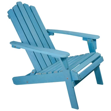 36″ Blue Classic Folding Wooden Adirondack Chair
