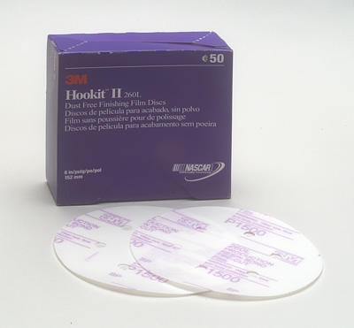 3M Hookit II Finishing Film Disc D/F, 00770, 6 in, P800, 50 discs