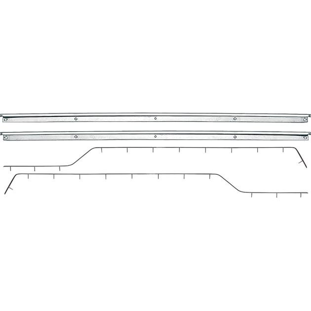 1967 Camaro, Firebird, Door Panel Molding Set, Deluxe Interior, 4 Piece Set