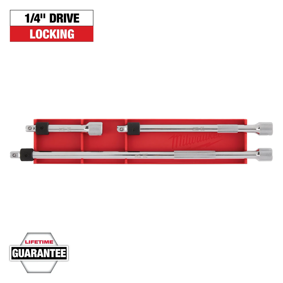 Milwaukee Tools 3pc 1/4" Locking Extension Set - Part 48-22-9360