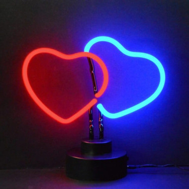 Neonetics 4HEART Double Heart Neon Sculpture