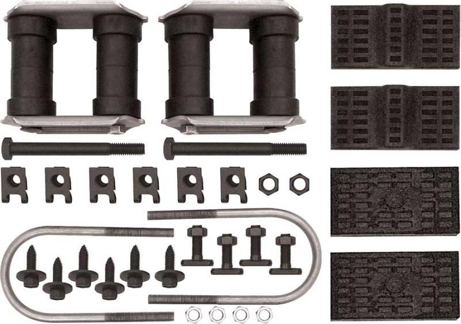 1970-81 Camaro, Firebird, 1975-79 Nova, Rear Leaf Spring Installation Set, Multi-Leaf