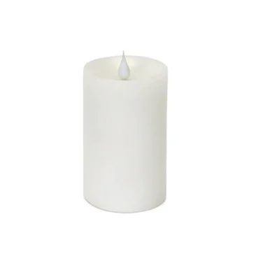 5.25″ Battery Operated White LED Flameless Pillar Candle with Moving Flame