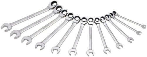 URREA Spline Metric Ratcheting Wrench Set,JLMC12M