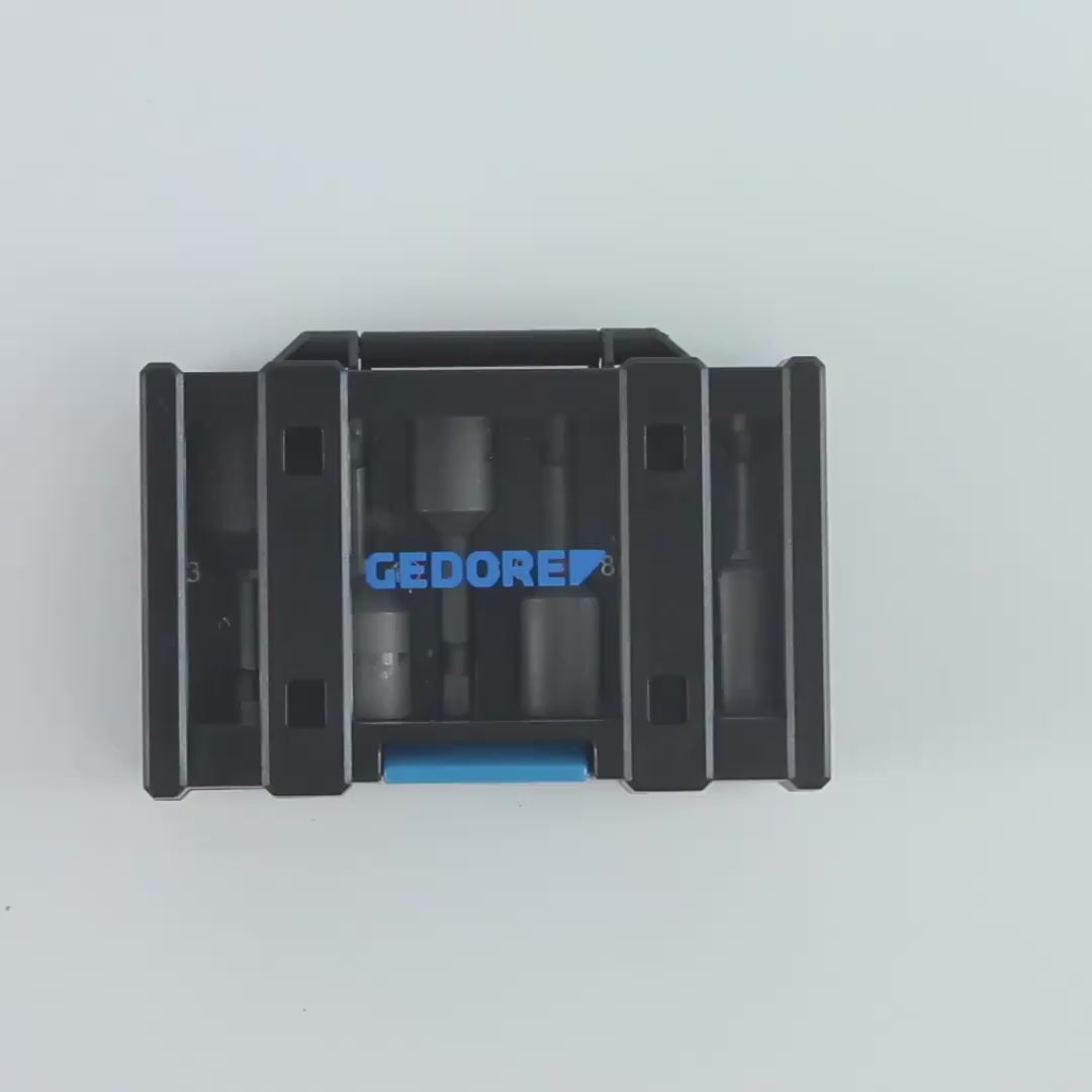 Gedore 666-006 Bit Box Nut Setter Set